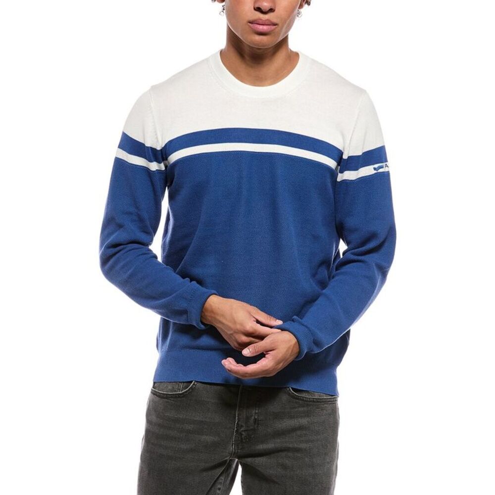 Gas Mens  Crewneck Sweater, Blue
